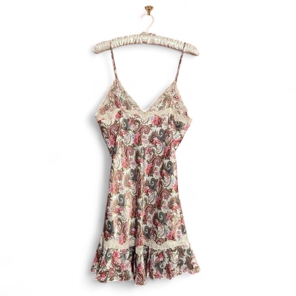 Vintage Victoria Secret Gold Label Women's Small Slip Dress Floral Lace - Picture 2 of 5